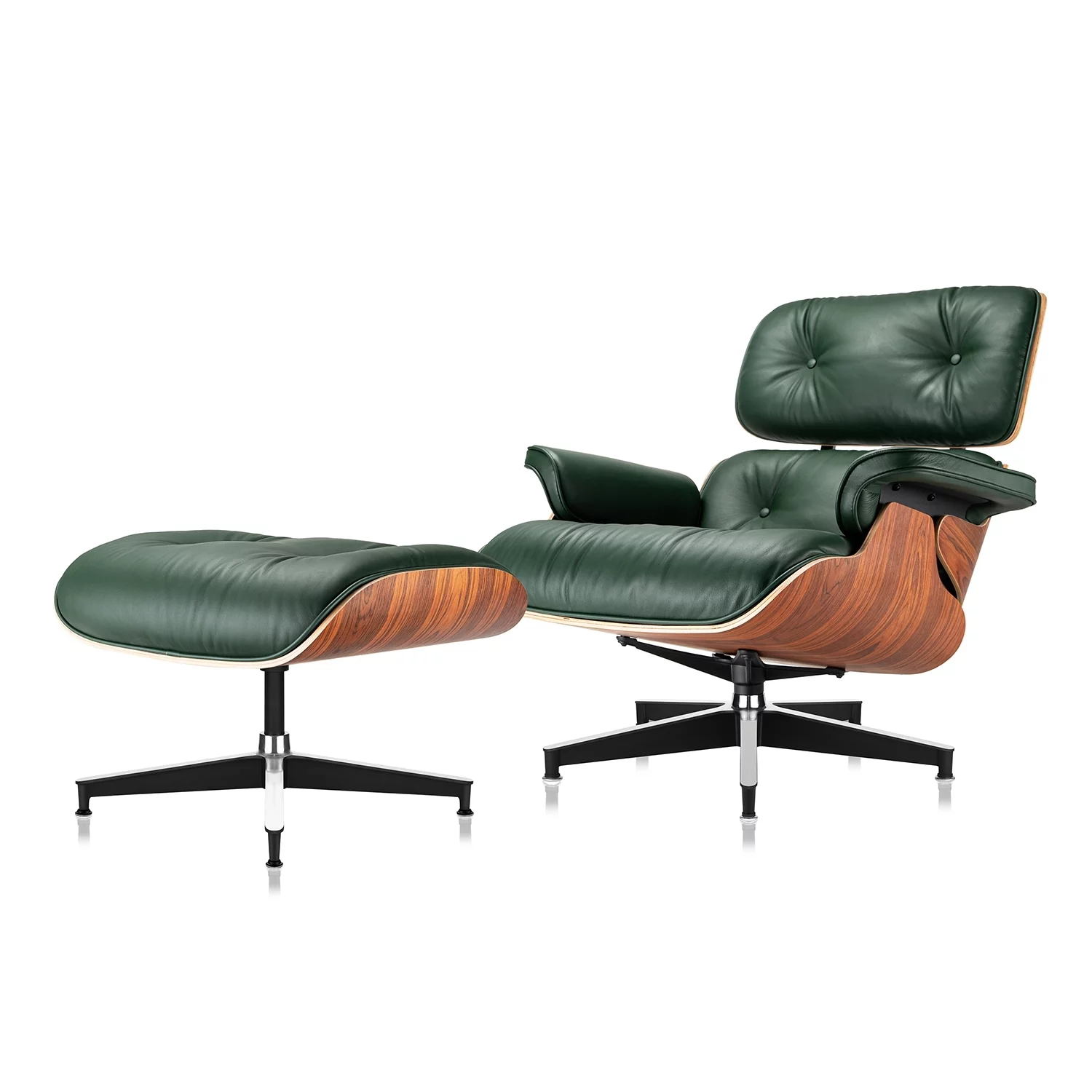 eChamp Mid Century Lounge Chair and Ottoman, Chaise Lounge Chair, Top Grain Leather Sofa for Living Room, Office, Study - Radiant Selections