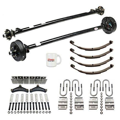 Tandem 3500 lb Trailer Axle Running Gear Set Whanger Kit 95 Hubfa