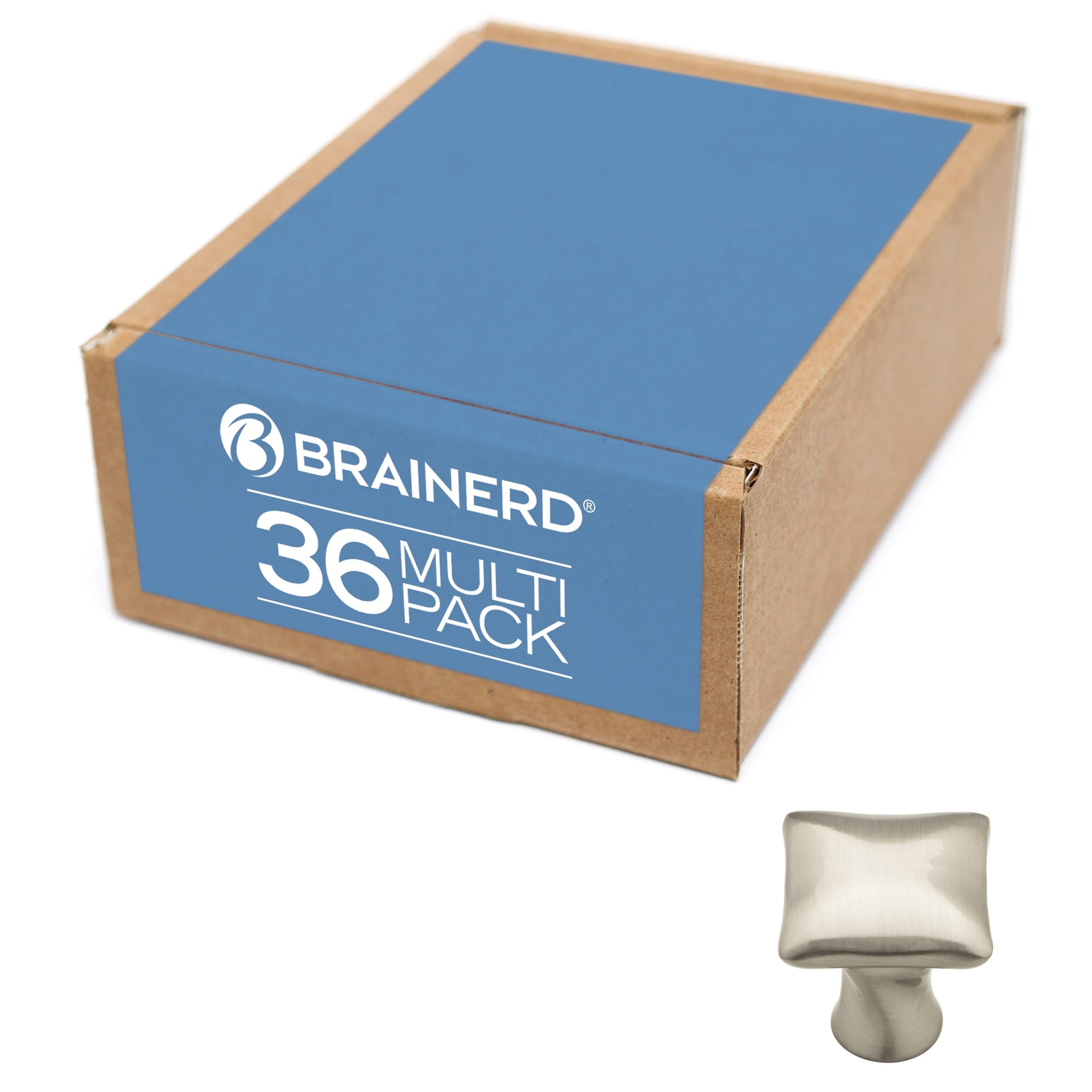 Brainerd Twisted 1.81-in Satin Nickel Square Traditional Cabinet Knob (36-Pack) | P20386W-SN-K3