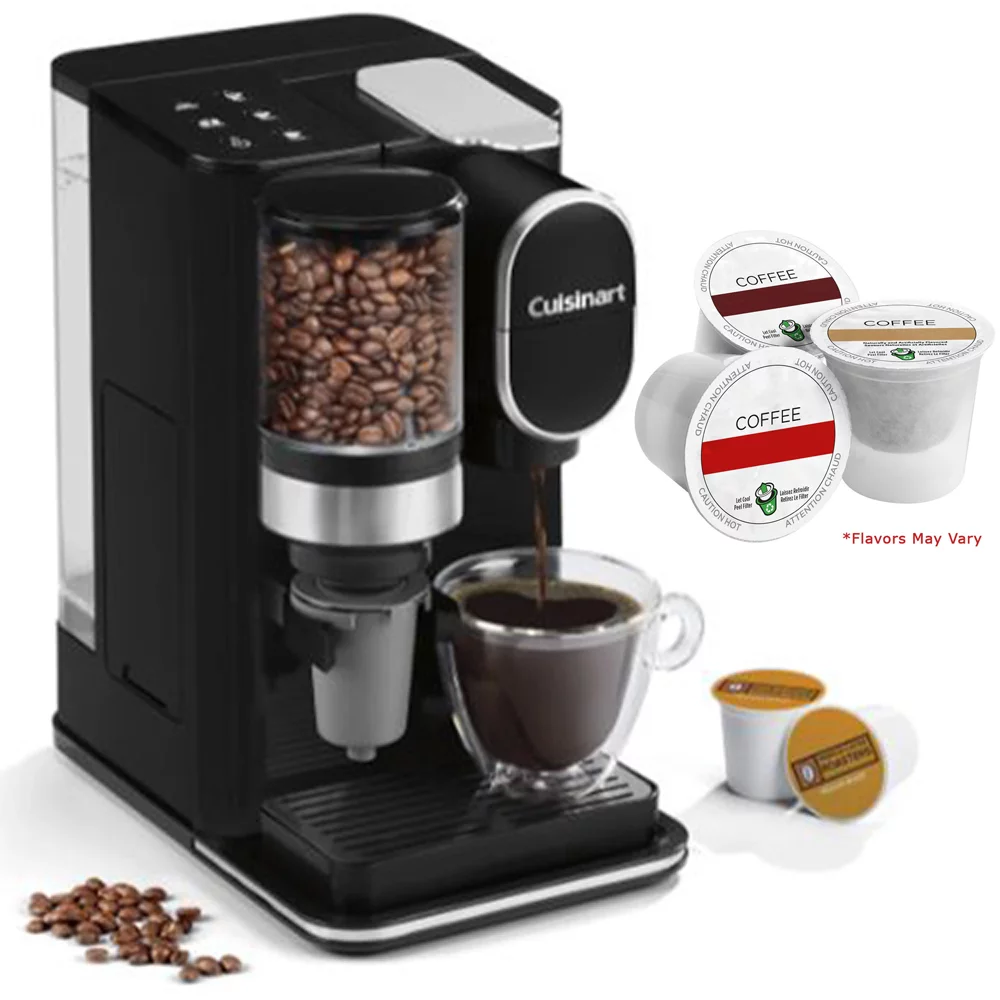 DGB-2 Grind and Brew Single-Serve Coffeemaker Bundle with Victor Allen Colombian Single Serve Brew Cups of Coffee 3 K-Cups
