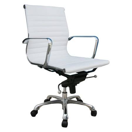 Ju0026M Furniture Y Comfy Low Back Office Chair, White