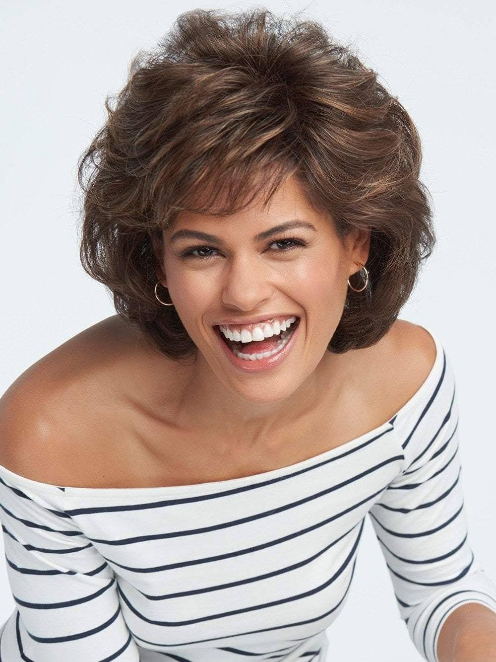 Raquel Welch Salsa Synthetic Wig, R12T Pecan Brown