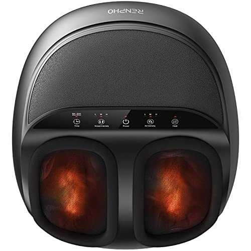 RENPHO Foot Massager Machine with Heat, Shiatsu Deep Kneading Foot Massager, Foot Care, Electric Foot Massage, Birthday Gifts for Women Men