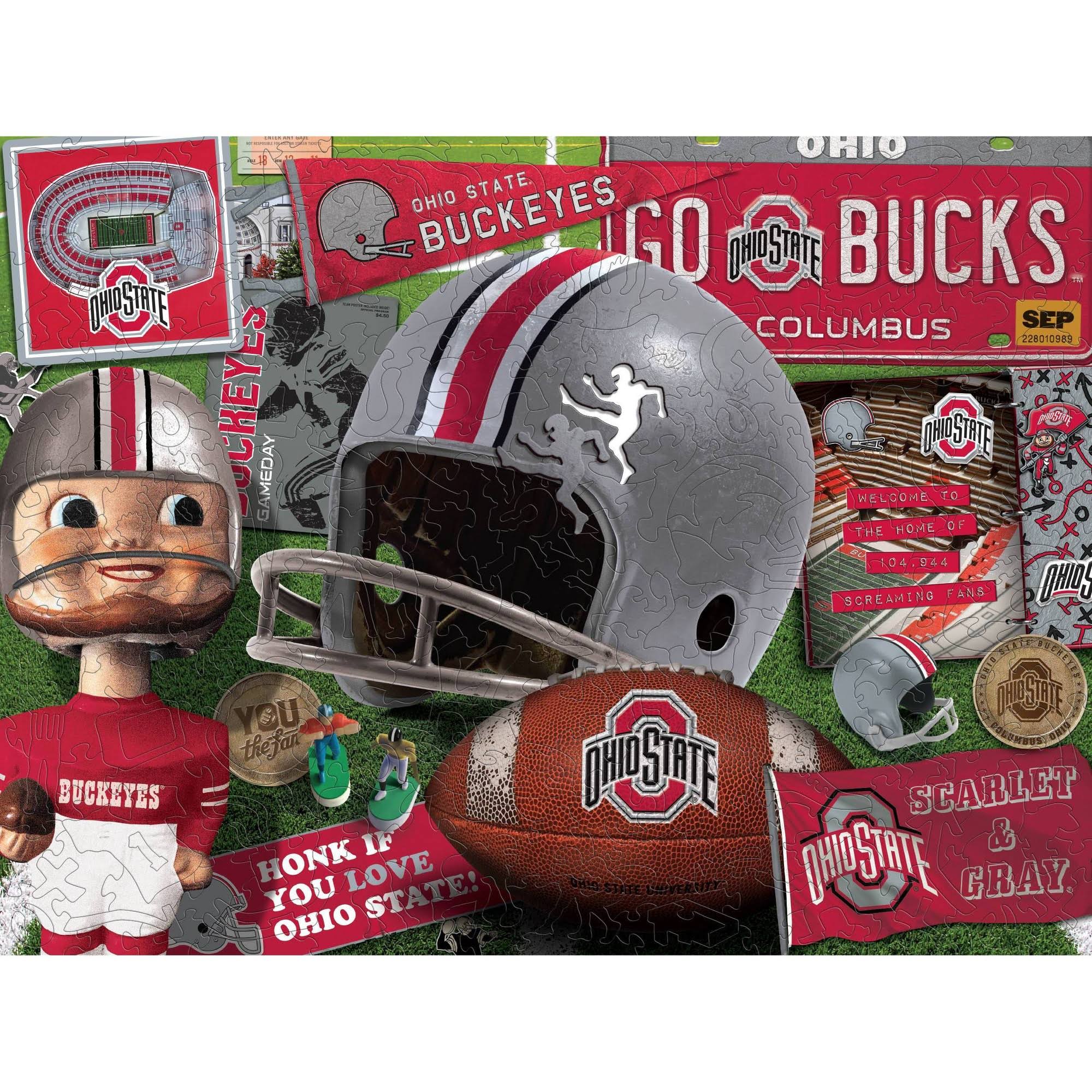 NCAA Ohio State Buckeyes Wooden Retro Series Puzzle - 333pc