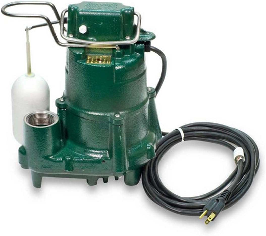 Zoeller 98-0001 115-Volt 1/2 Horse Power Model M98 Flow-Mate Automatic Cast Iron Single Phase Submersible Sump/Effluent Pump …