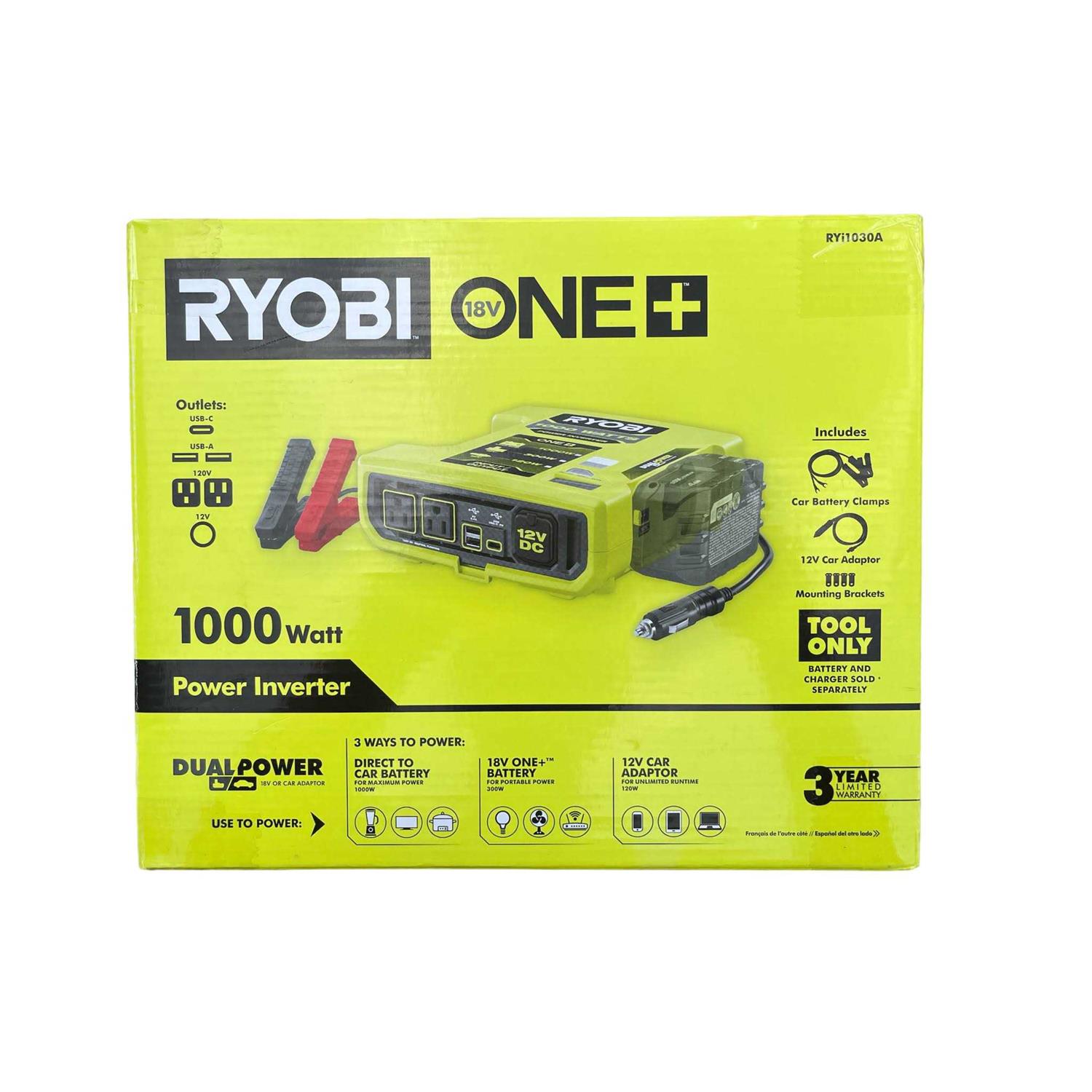 Ryobi ONE+ 18V 1000-Watt Max 12-Volt Automotive Power Inverter - Shop Hardware Tools Online Store