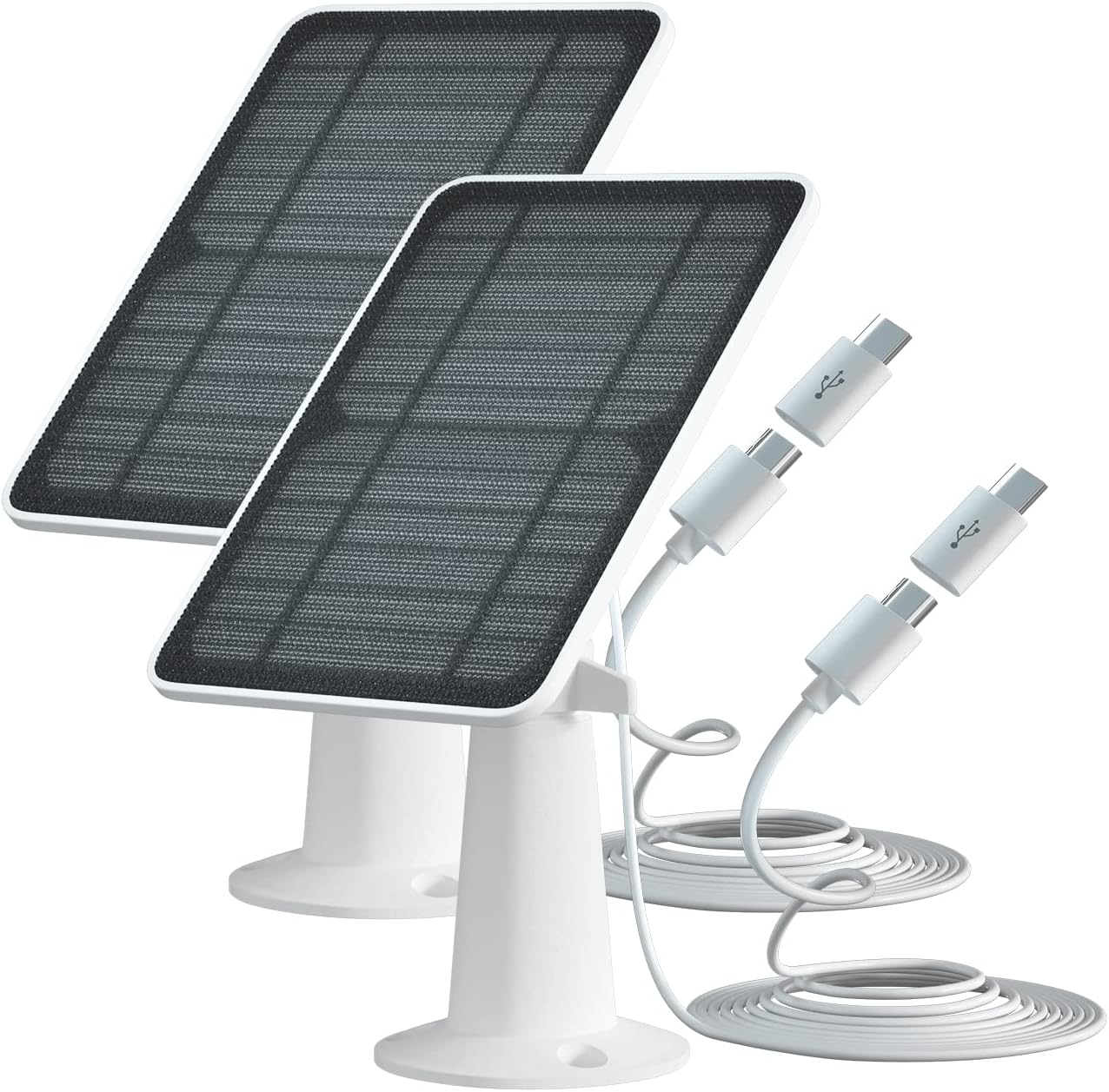 Solar Panels for Wireless Outdoor Security Camera, 5V 4W Waterproof Solar Panel Kit for Rechargeable Battery Surveillance Cam