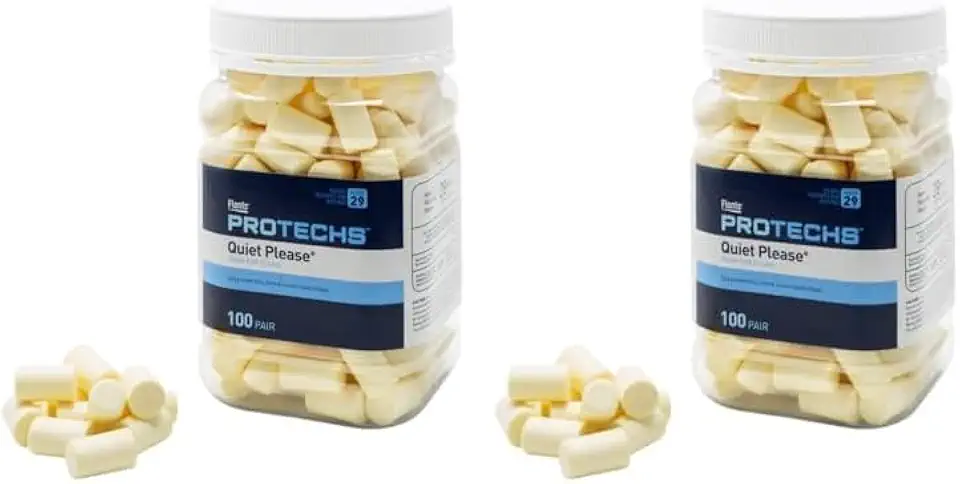 Flents Ear Plugs, 100 Pair, Ear Plugs for Sleeping, Snoring, Loud Noise, Traveling, Concerts, Construction, & Studying, NRR 29 (Pack of 2)