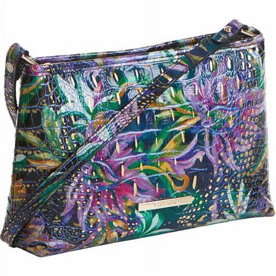 Brahmin Lorelei Visionary Floral Blue/Green/Purple/Navy/Gold Crossbody