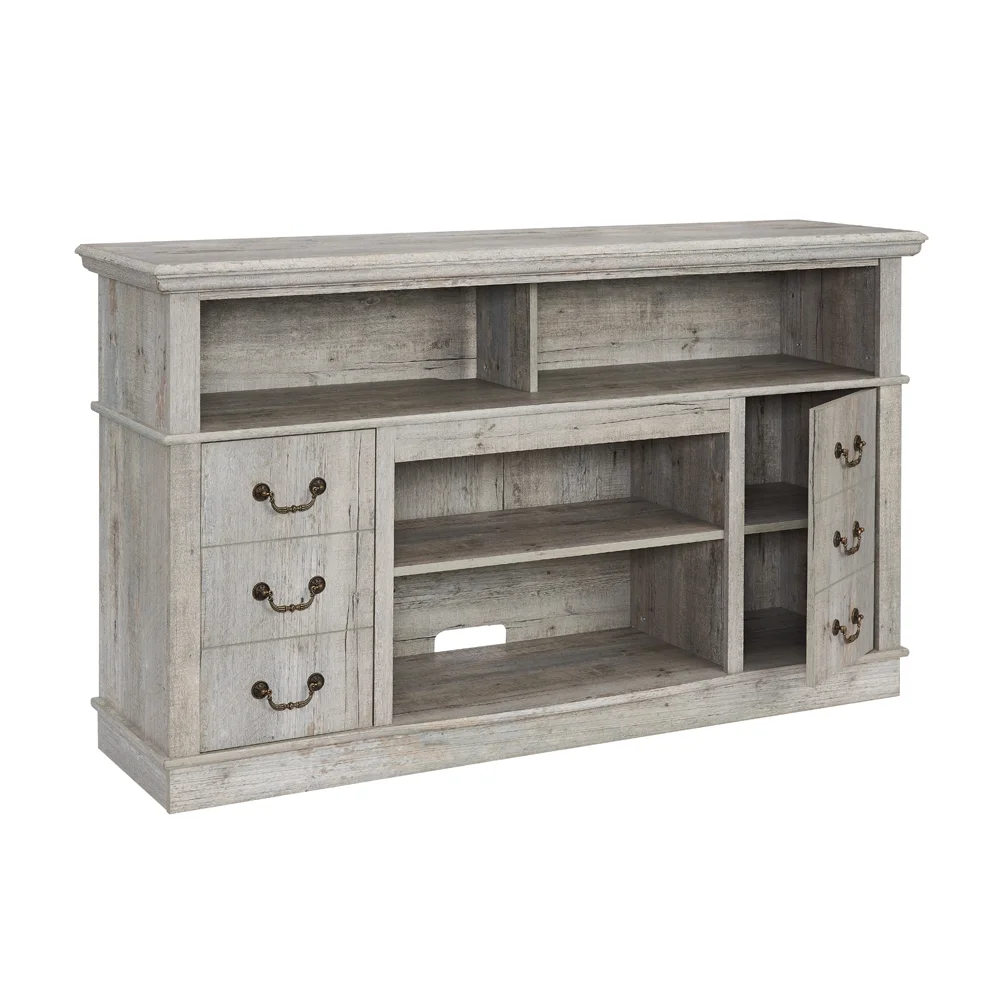 Rustic Classic TV Stand for TVs Up to 65 inch, Wood Freestanding Entertainment Center Console Table with Storage Doors Shelves for Living Room Bedroom