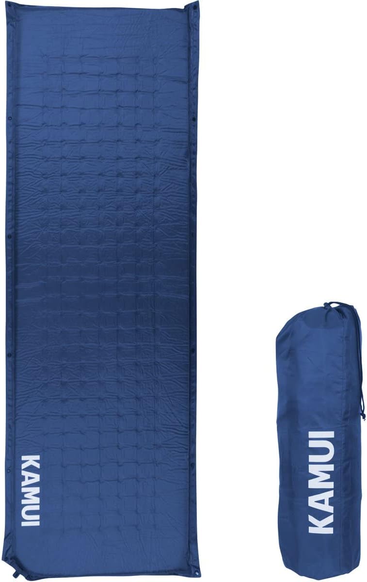 KAMUI Self Inflating Sleeping Pad - 2 Inch Thick Camping Pad Connectable with Multiple Camping Mats Designed for Tent, Couple, and Family Camping