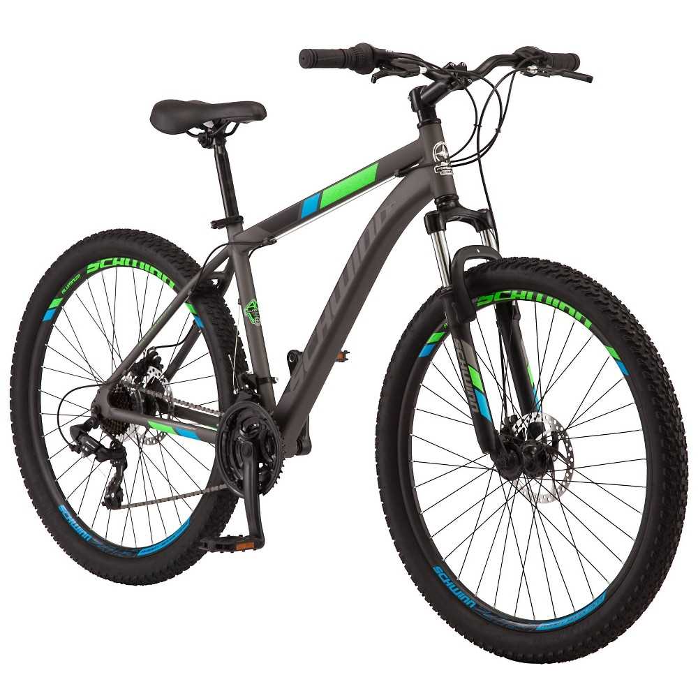Schwinn Mens Mountain Pass 27.5 Mountain Bike - Matte Gray - Sports Supplies Online Store