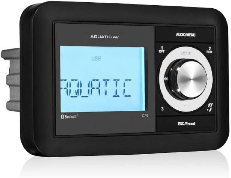 Aquatic AV Compact Bluetooth & USB Waterproof Marine Stereo CP6