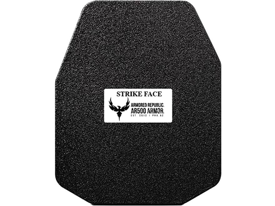 AR500 Armor Level III+ 10x12 Lightweight ASC Multi-Curve Body Armor Plate Build-Up PAXCON Coating Black 9197 - Megean