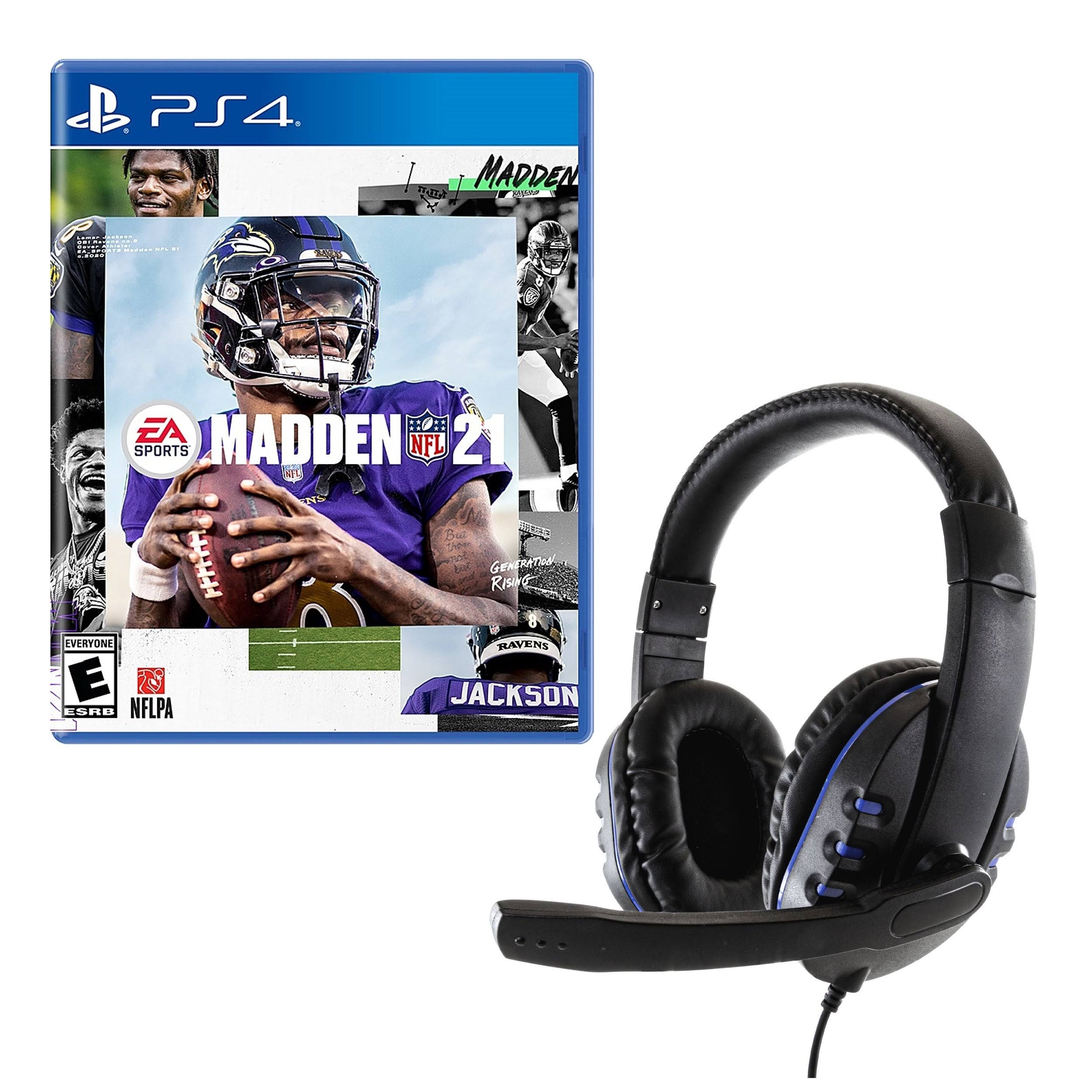 Madden 21 Game for PlayStation with Universal Headset - Multicolor