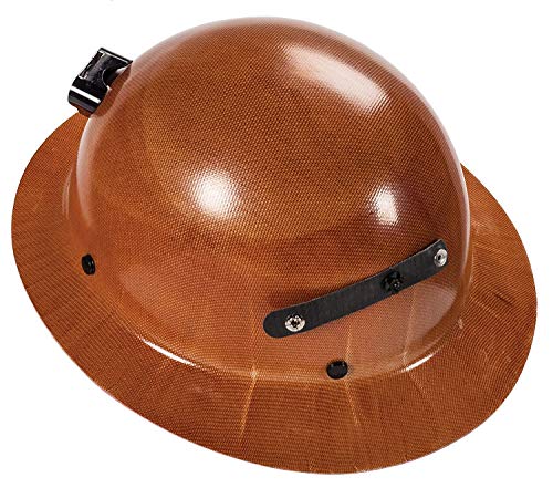 MSA Skullgard Full Brim Hard Hat with Suspension, Lamp Bracket and Cord Holder Phenolic Resin, Radiant Heat Loads up to 350F