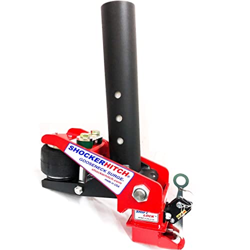 Shocker Gooseneck Air Hitch & Coupler for Load Trail Trailers, 4" RND StraightPin 2-5/16"Ball Coupler
