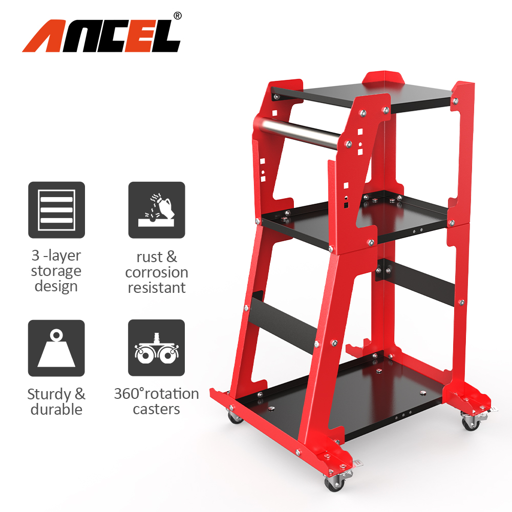 Tool Rack Utility Cart with Wheels can be Towed Foldable Multi-purpose Universal Cart Repair Tools Repair Cart
