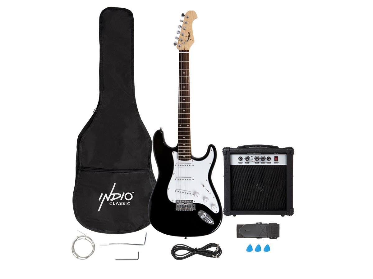 Monoprice Cali Complete Electric Guitar Package with 10 Watt Amp and Accessories