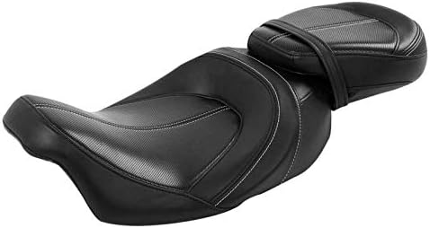 Low-Profile Rider and Passenger Seat Two Up Leather Seat Fit For Harley Road King Road Glide Street Glide Electra Glide Ultra Classic 2009-2022