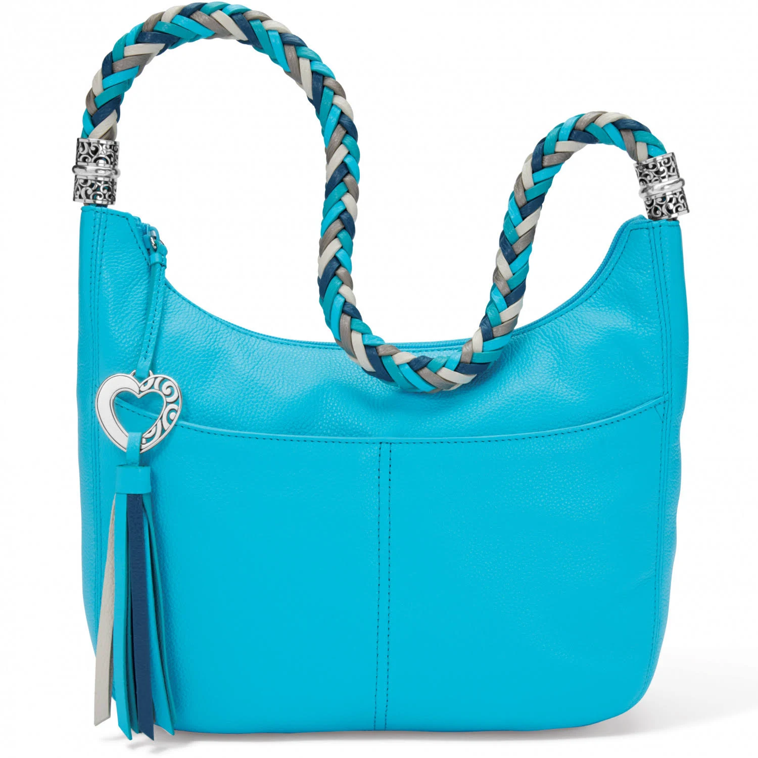 Brighton Barbados Ziptop Hobo Aqua H204BU