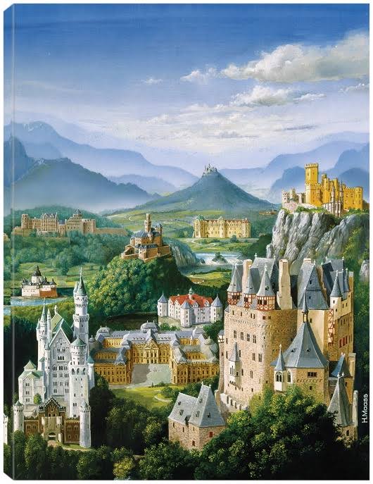 German Castles Canvas Art by Harro Maass 24x32 Fineartcanvas