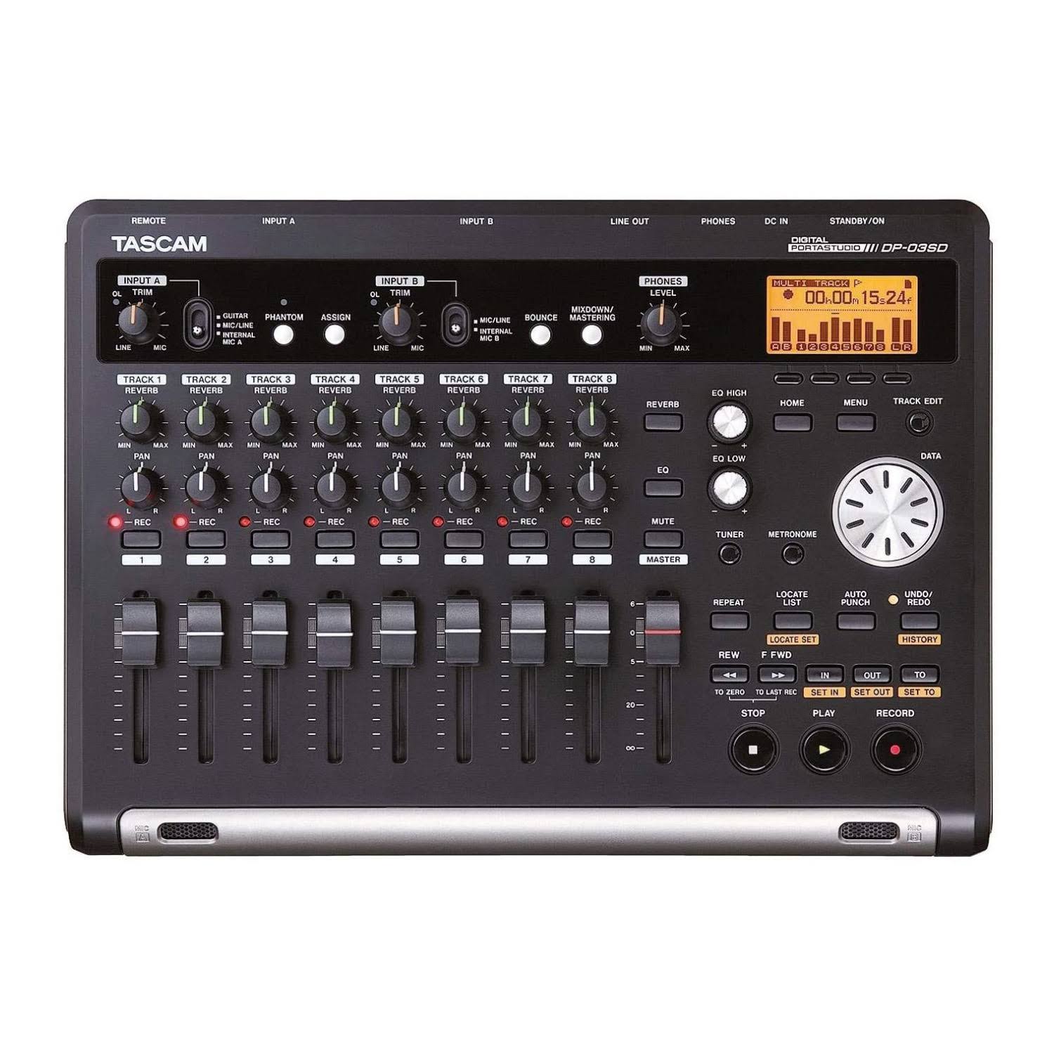 Tascam DP-03SD Digital Portastudio 8-Track Recorder - Black