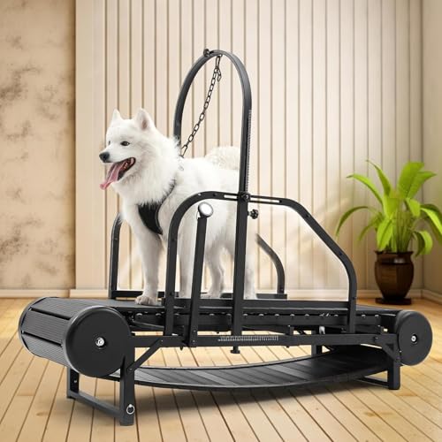 Large Dog Treadmill - Adjustable Indoor Exercise Machine for Medium & Large Breeds, Enhance Pet Health with Safe, Quiet