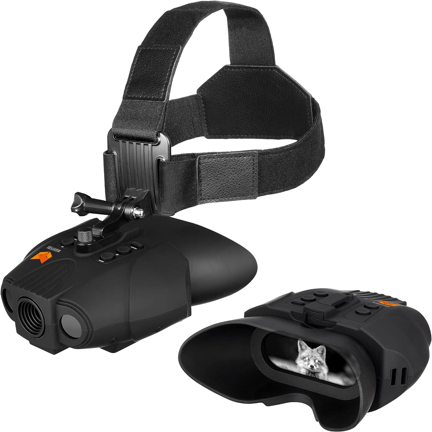 Nightfox Swift USB Rechargeable Night Vision Goggles - Head Mounted, Wide Viewing, 1x Magnification