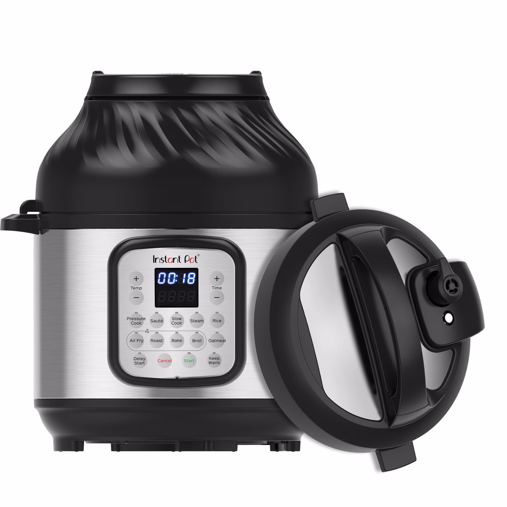Instant Pot 8 Quart Crisp Multi-Cooker + Air Fryer, 9-in-1: Pressure Cook, Steam, Slow Cook, Sauté, Air Fry, Bake, Broil, Roast, Keep Warm, Rice