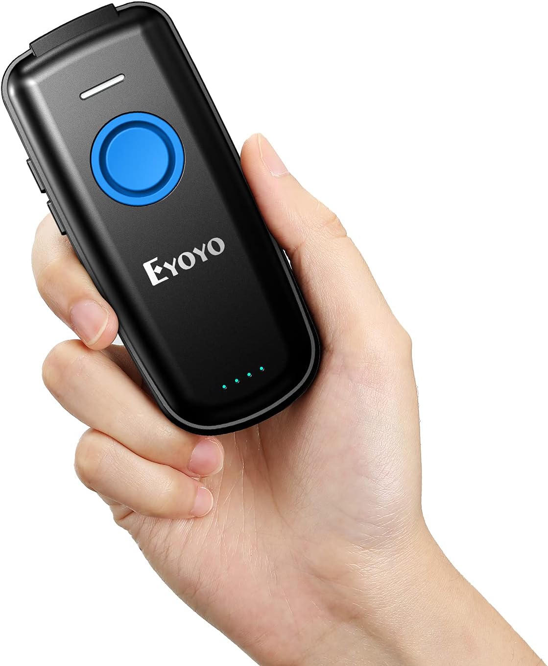Eyoyo 1D Linear Wireless Barcode Scanner Bluetooth,Fast&Accurate Scanning,Volume Adjust Button,Battery Level Indicator