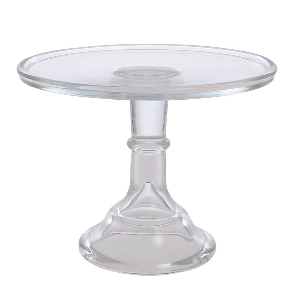 Mosser Glass Vintage Crystal Clear Glass Cake Stand - 9x22Dia x 7x22H