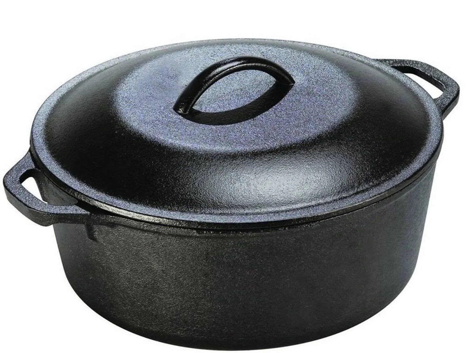 Utopia Kitchen Pre seasoned Cast Iron Dutch Oven with Dual Handle and Cover