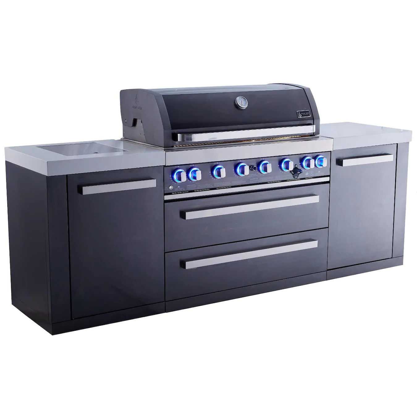Mont Alpi 805 Black Stainless Steel Island Grill, MAi805-BSS