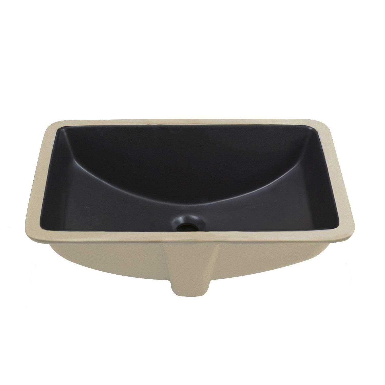 DeerValley DV-1U0086 Ally 21 X 15'' Rectangular Vitreous China Undermount Bathroom Sink with Overflow Sink Finish