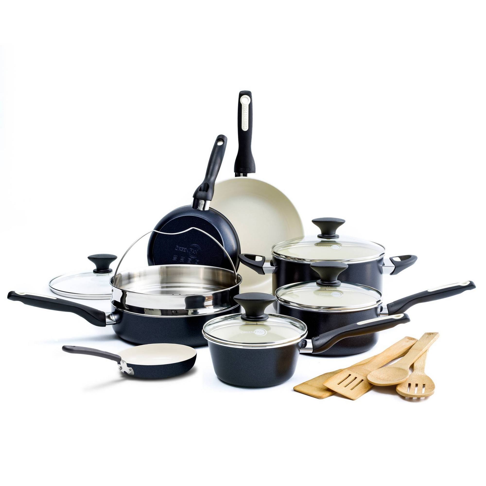 Greenpan Rio 16pc Cookware Set Black