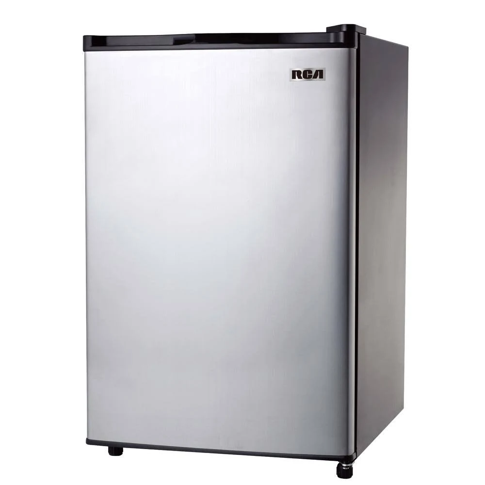 RCA 3.2 Cu. ft. Mini Fridge in Stainless Steel, Silver RFR322