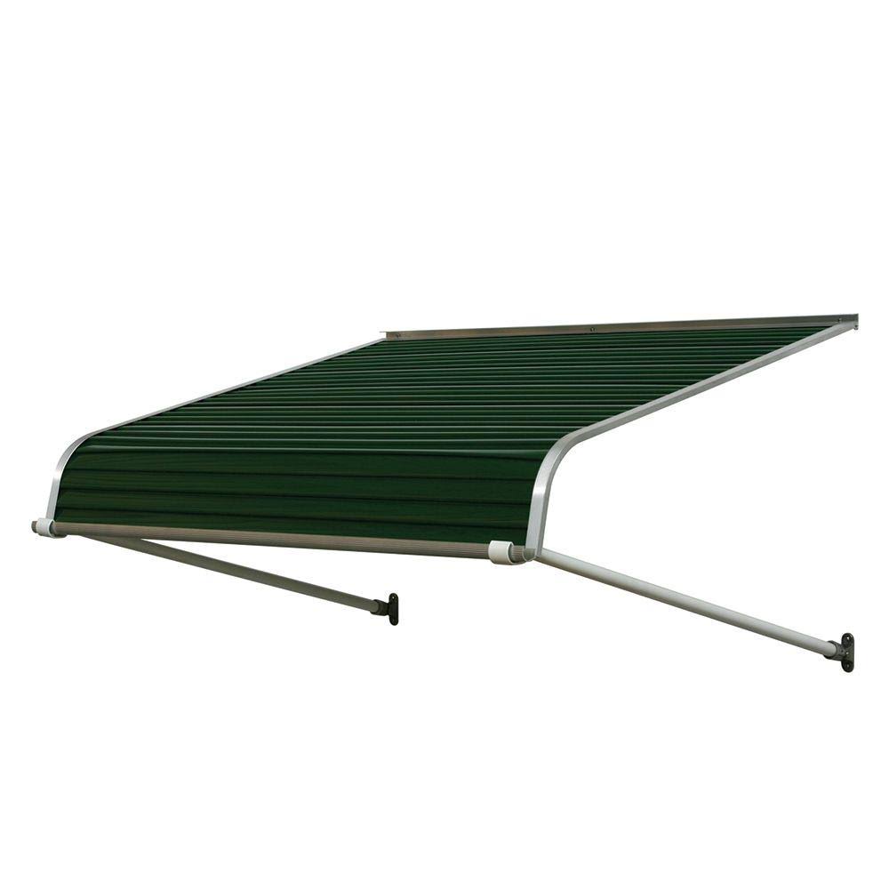NuImage Awnings 1100 48-in Wide x 60-in Projection Evergreen Solid Open Slope Door Fixed Awning | K111004825