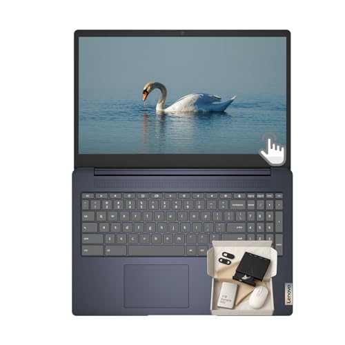 Lenovo Ideapad 3i Chromebook Laptop, 15.6 Inch FHD IPS Touchscreen Display, Intel Pentium Quad-Core Processor, 4GB RAM