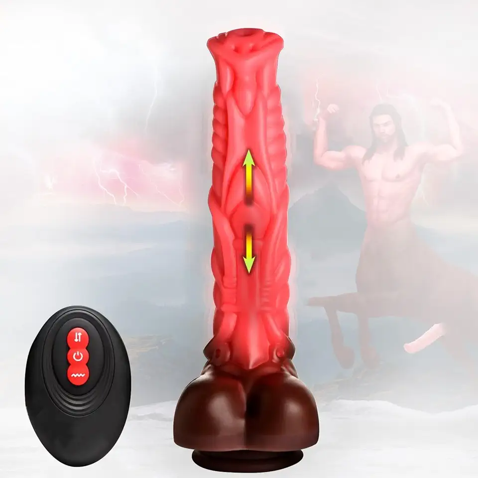 Monster Dildo Vibrator Sex Toys Huge Cock with 6 Thrusting and Vibration Modes G Spot Thick Anal Dido with Suction Cup 10 inch Big Knot Fantasy Horse