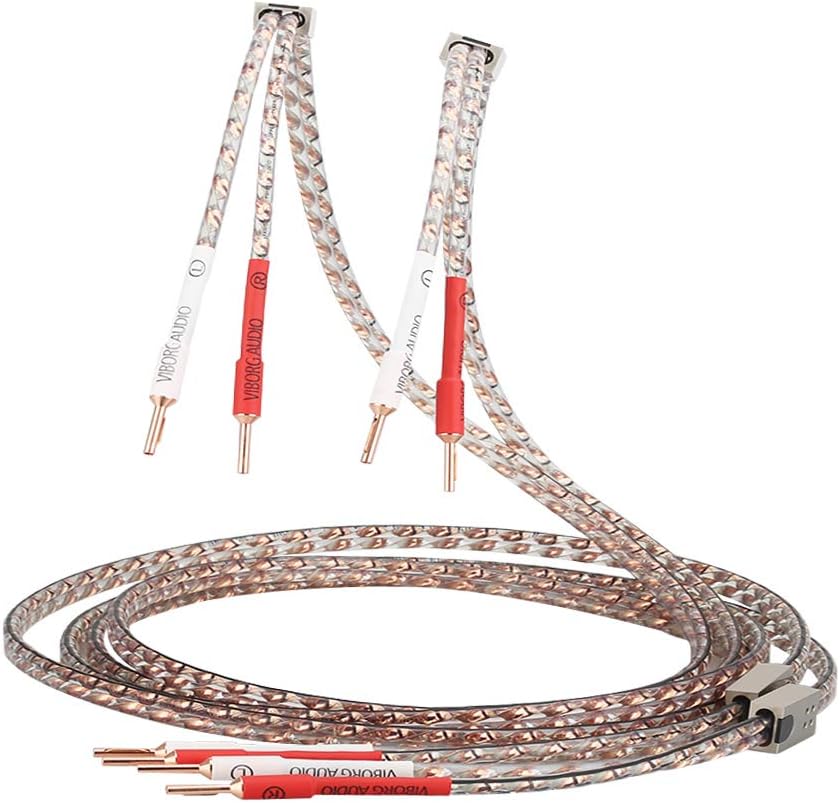 Pair Viborg VS903 Solid Flat OFC Speaker Cable