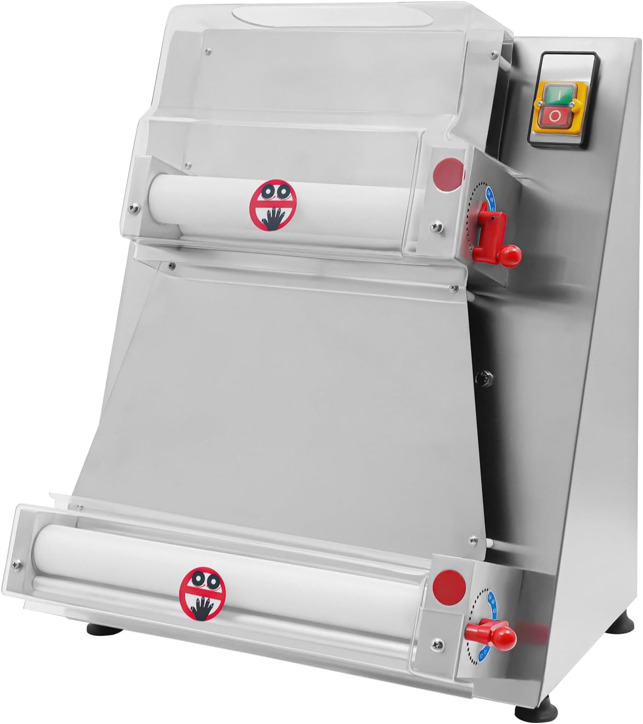 Commercial Dough Roller Sheeter 15 Inch Pizza Dough Sheeter 370W Electric Pizza Dough Roller Dough Press Machine for Noodle Pizza Bread Pasta Maker