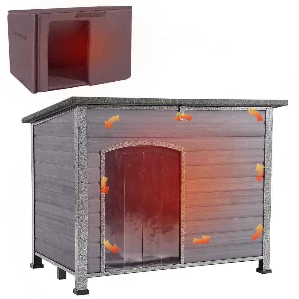 aivituvin Insulated Outdoor Dog House with Liner Inside Waterproof Roof - Pet Supplies online store