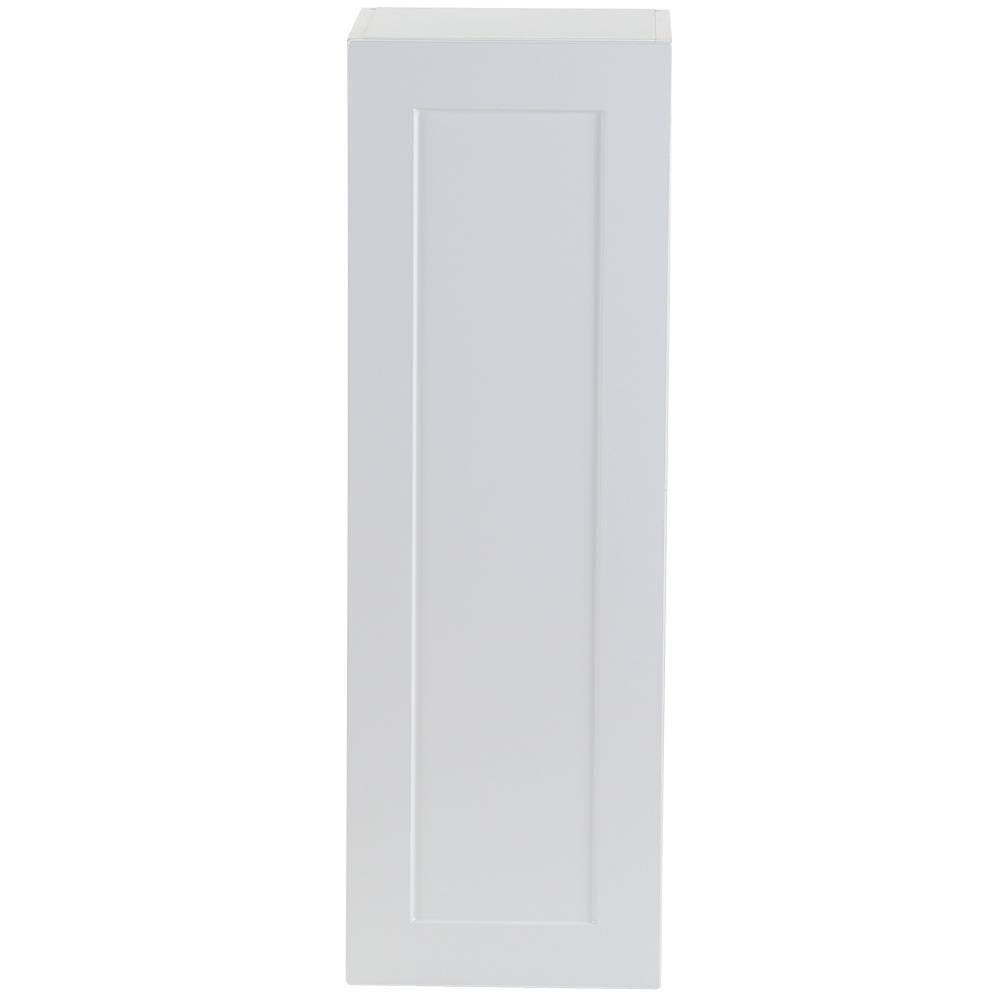 Hampton Bay Cambridge Shaker Assembled 12x36x12.5 in. Wall Cabinet with 1 Soft Close Door in White
