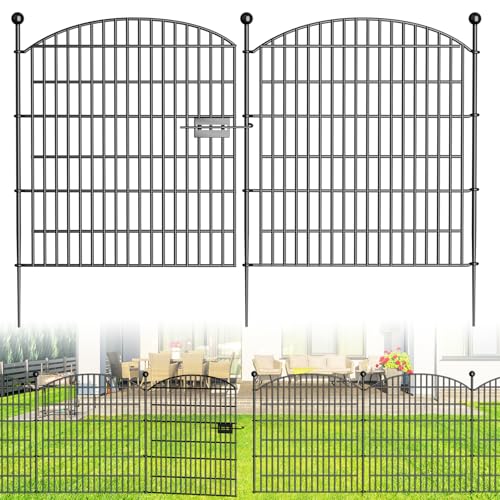 10 Panels No Dig Decorative Garden Fence - 40 in (H) x 23.6 ft (L)