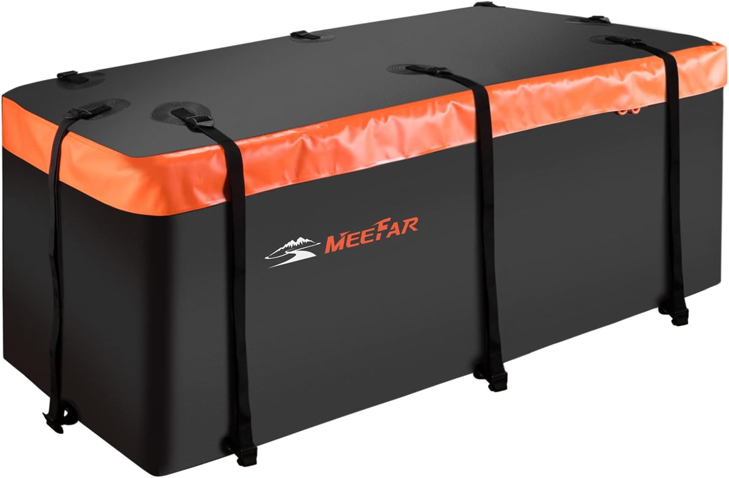 MeeFar Hitch Mount Cargo Carrier Bag Soft Shell 100% Waterproof 20 Cubic Feet (59 24 24) Include 8 Reinforced Straps for Truck Pickup All Vehicle