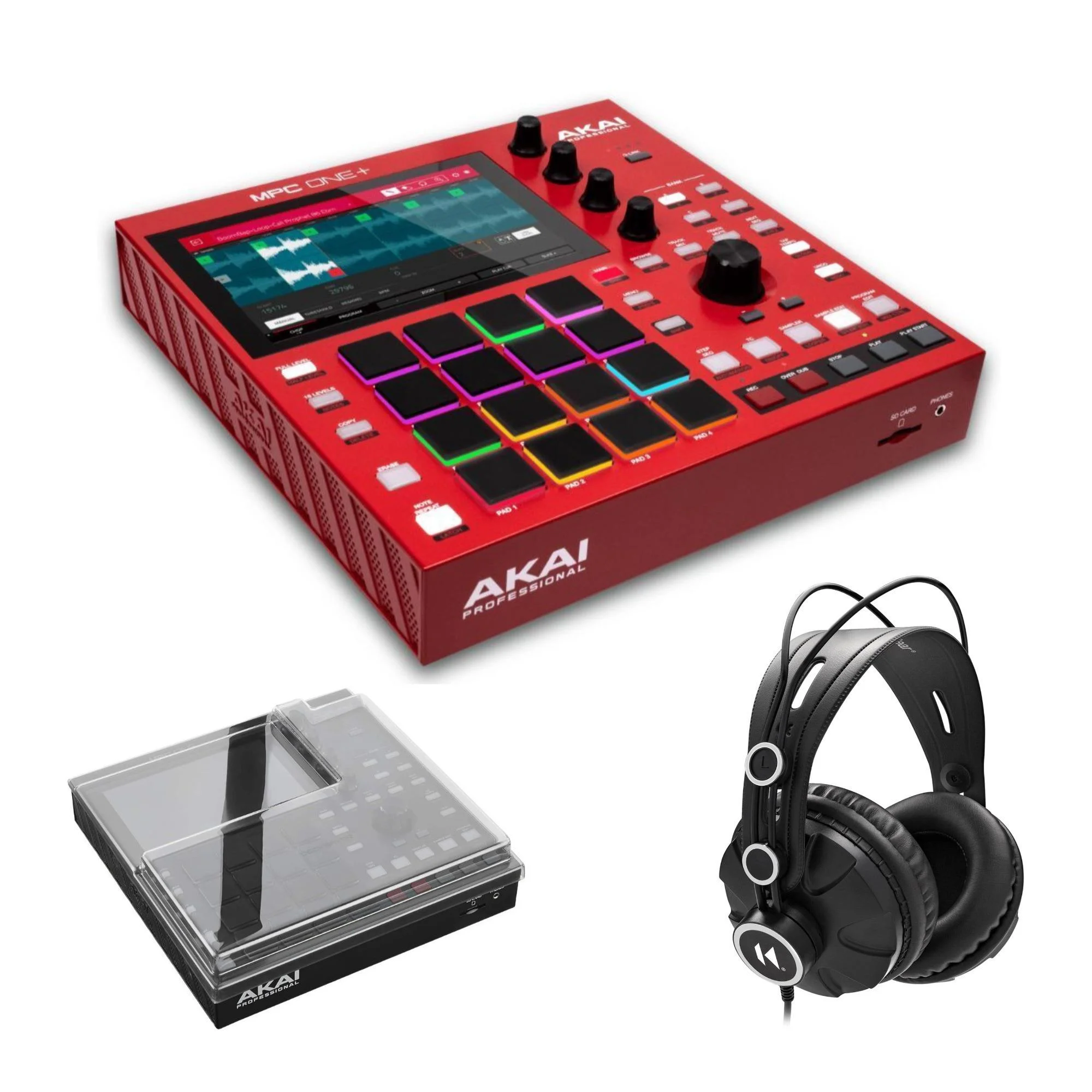 Akai Professional MPC One+ Standalone Drum Machine, Beat Maker Bundle with Cover and Headphones - Radiant Selections