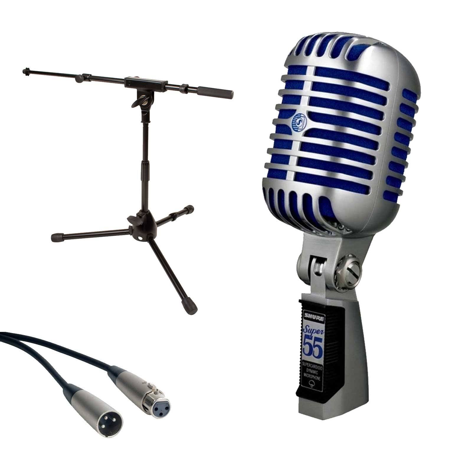 Shure Super 55 Deluxe Vocal Microphone & Tripod Mic
