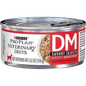 Purina Pro Plan Veterinary Diets DM Dietetic Management Savory Selects Canned Cat Food - Pet Supplies online store
