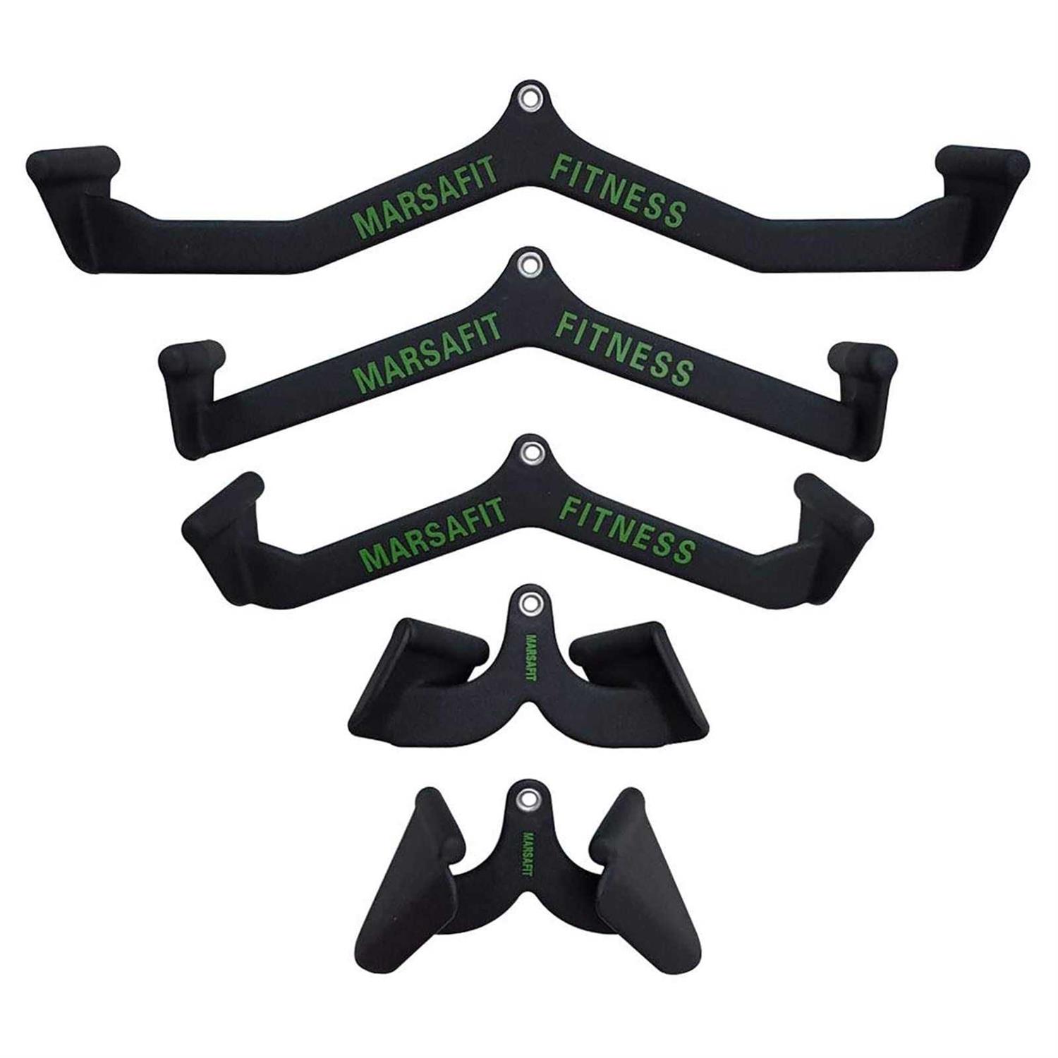 MARSAFIT Home Gym Fitness Rowing T-bar V-bar Pulley Cable Machine Attachments - Sports Supplies Online Store